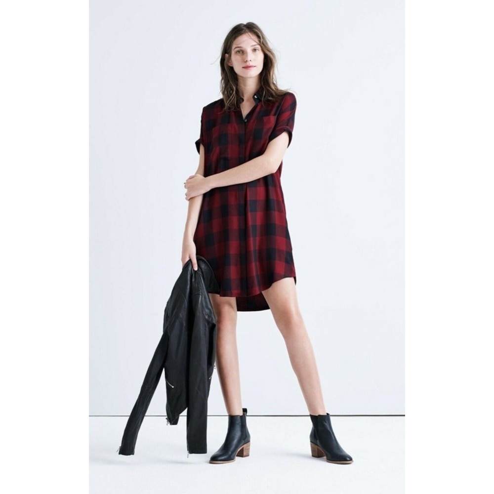 Madewell Buffalo Plaid Shirt Dress